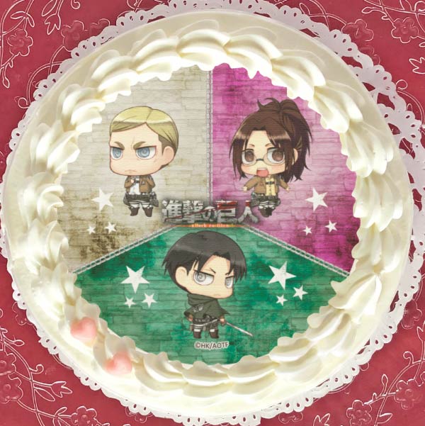 希少 進撃の巨人 プリロールケーキ特典 リヴァイ ハート型 バースデー
